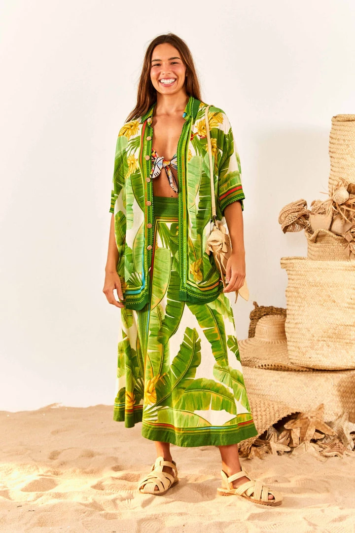 FARM RIO New In Fresh Forest Scarf Unisex Shirt 2 FARM RIO New In Fresh Forest Scarf Unisex Shirt