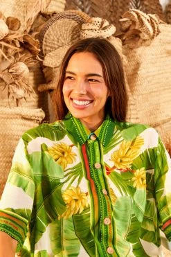 FARM RIO New In Fresh Forest Scarf Unisex Shirt 8 FARM RIO New In Fresh Forest Scarf Unisex Shirt