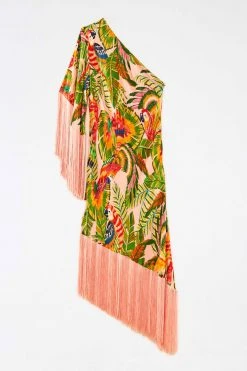 FARM RIO Macaw Leaves One-Shoulder Midi Dress 17 FARM RIO Macaw Leaves One-Shoulder Midi Dress