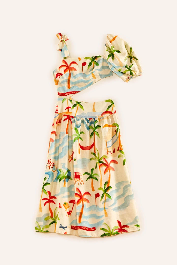 FARM RIO Copabacana Midi Dress New In FARM RIO Copabacana Midi Dress New In