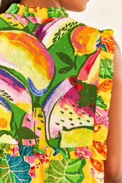 FARM RIO Mixed Prints Tiered Maxi Dress