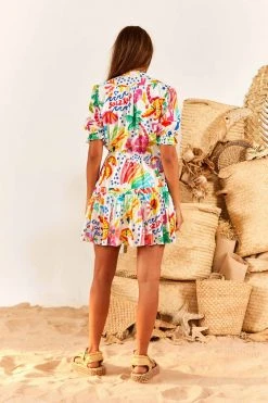 FARM RIO White Good Vibes Mini Dress