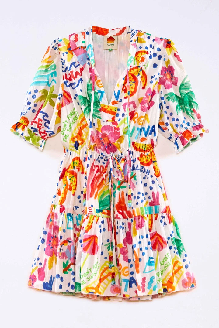 FARM RIO White Good Vibes Mini Dress 5 FARM RIO White Good Vibes Mini Dress