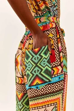 FARM RIO New In Banana Scarves Belted Jumpsuit 12 FARM RIO New In Banana Scarves Belted Jumpsuit