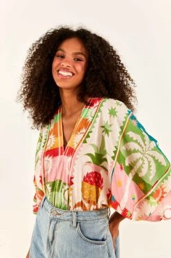 FARM RIO RAINBOW SUNSET BODYSUIT