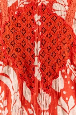 FARM RIO New In Orange Neon Jungle Mini Blouse 13 FARM RIO New In Orange Neon Jungle Mini Blouse