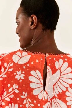 FARM RIO New In Orange Neon Jungle Mini Blouse 11 FARM RIO New In Orange Neon Jungle Mini Blouse