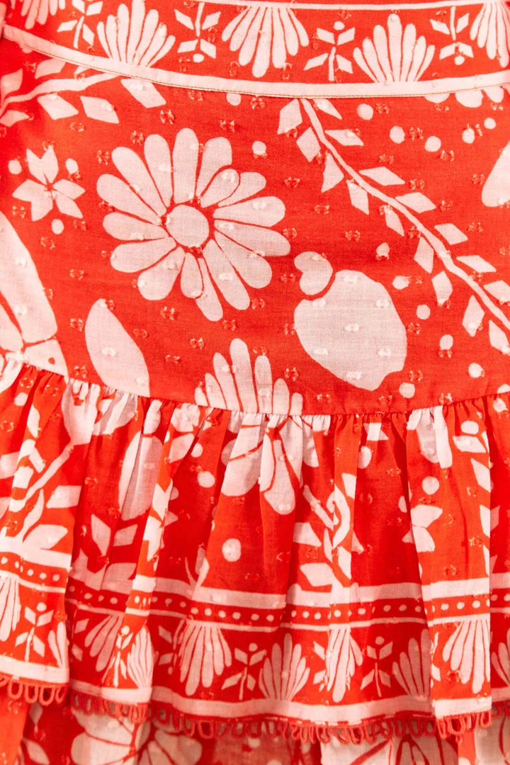 FARM RIO Orange Neon Jungle Mini Skirt 5 FARM RIO Orange Neon Jungle Mini Skirt