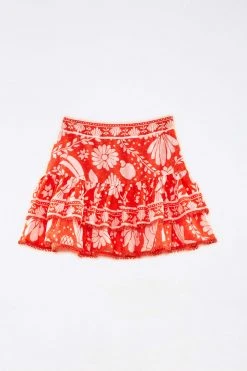 FARM RIO Orange Neon Jungle Mini Skirt 11 FARM RIO Orange Neon Jungle Mini Skirt