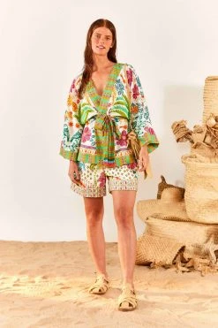 FARM RIO Fruits Queen Scarf Kimono New In 10 FARM RIO Fruits Queen Scarf Kimono New In