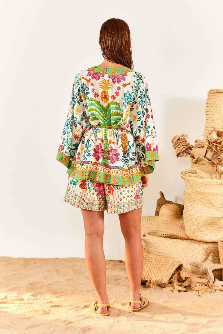 FARM RIO Fruits Queen Scarf Kimono New In 3 FARM RIO Fruits Queen Scarf Kimono New In