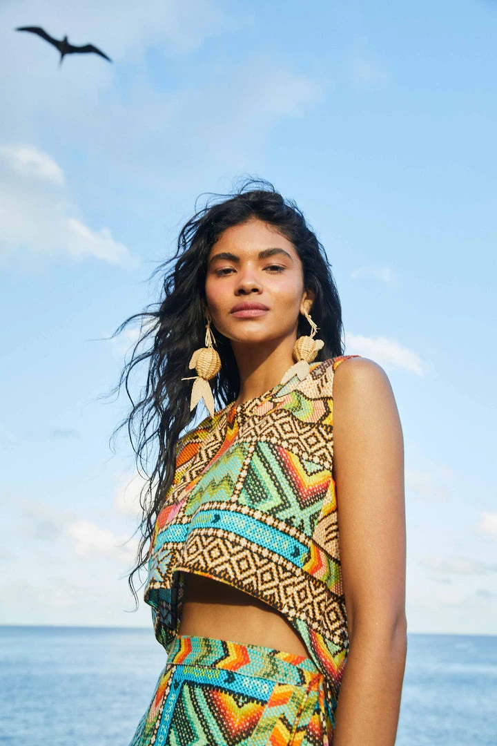 FARM RIO Banana Scarves Crop Top 1 FARM RIO Banana Scarves Crop Top