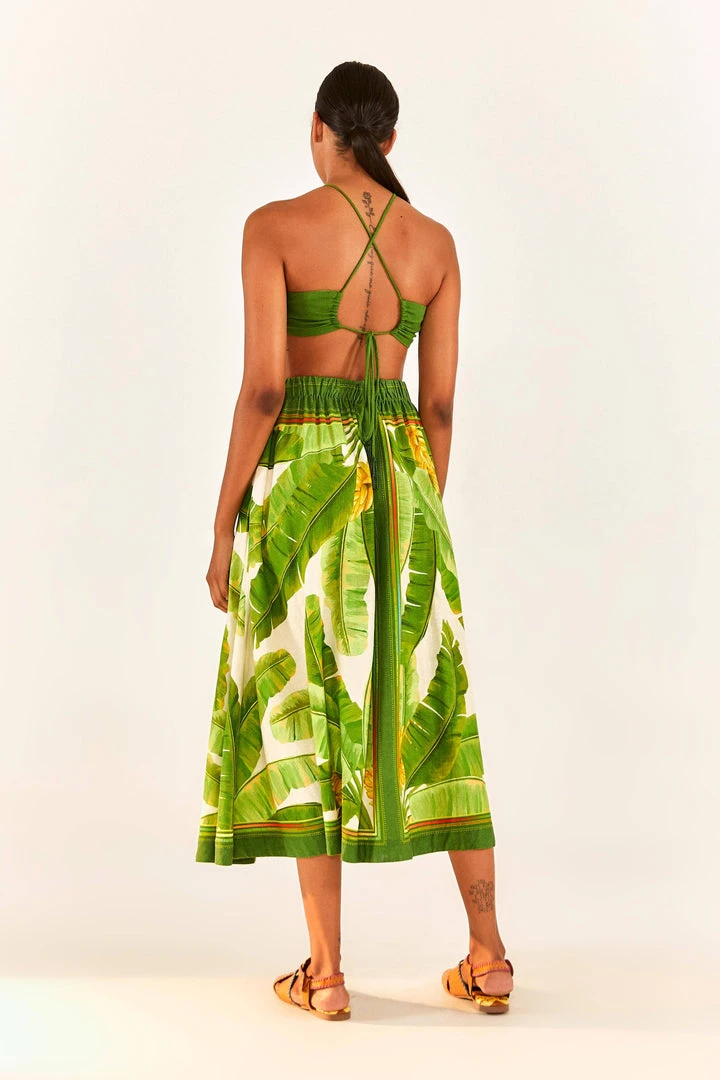 FARM RIO Fresh Forest Scarf Midi Skirt 2 FARM RIO Fresh Forest Scarf Midi Skirt