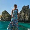 FARM RIO Blue Ocean Stories Maxi Dress New In