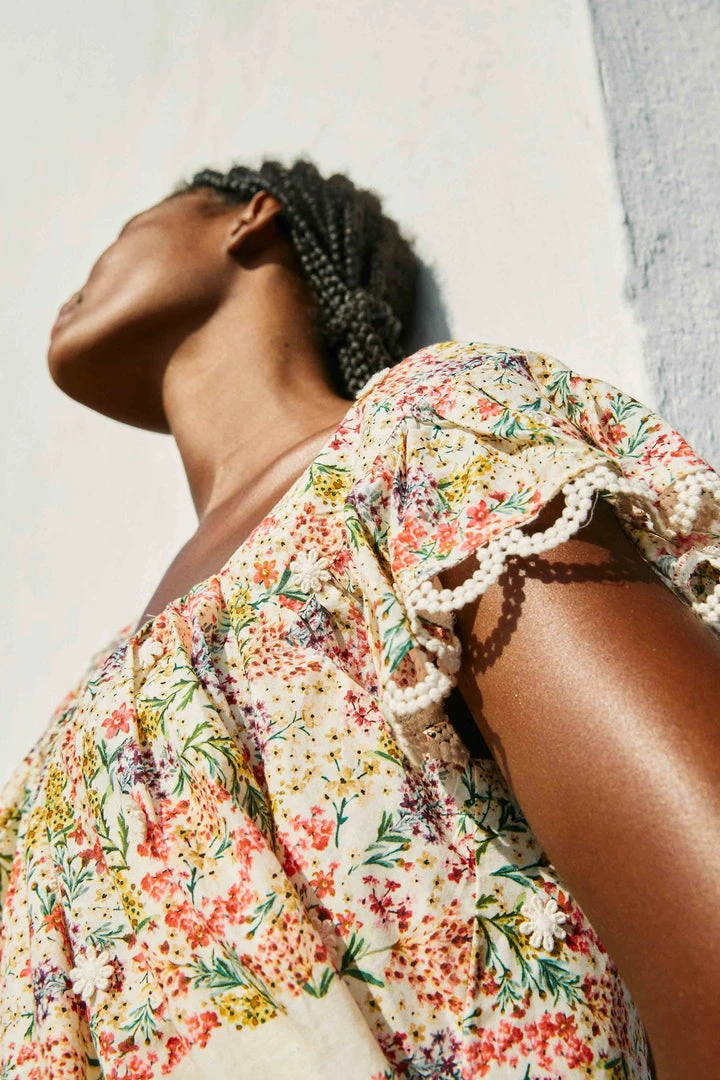 FARM RIO Delicate Forest Scarves Blouse 3 FARM RIO Delicate Forest Scarves Blouse