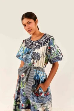 FARM RIO New In Graphic Rio Belted Maxi Dress