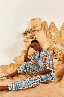 FARM RIO Tropical Tiles Cropped Pants