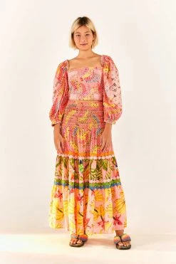 FARM RIO New In Pink Dotted Bananas Blouse 11 FARM RIO New In Pink Dotted Bananas Blouse