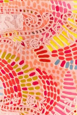 FARM RIO New In Pink Dotted Bananas Blouse 12 FARM RIO New In Pink Dotted Bananas Blouse