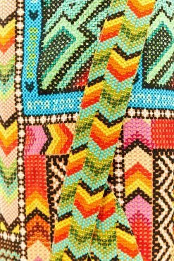 FARM RIO Banana Scarves Slit Midi Skirt New In 12 FARM RIO Banana Scarves Slit Midi Skirt New In