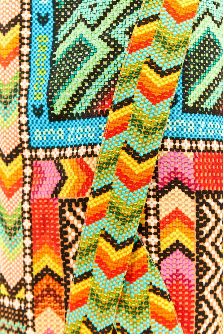 FARM RIO Banana Scarves Slit Midi Skirt New In 6 FARM RIO Banana Scarves Slit Midi Skirt New In