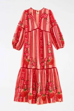 FARM RIO Red And Pink Pineapple Jacquard Dress 11 FARM RIO Red And Pink Pineapple Jacquard Dress