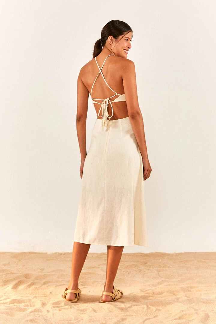 FARM RIO Flower Top Cut Out Midi Dress 2 FARM RIO Flower Top Cut Out Midi Dress