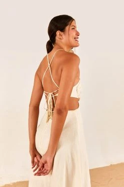 FARM RIO Flower Top Cut Out Midi Dress 8 FARM RIO Flower Top Cut Out Midi Dress