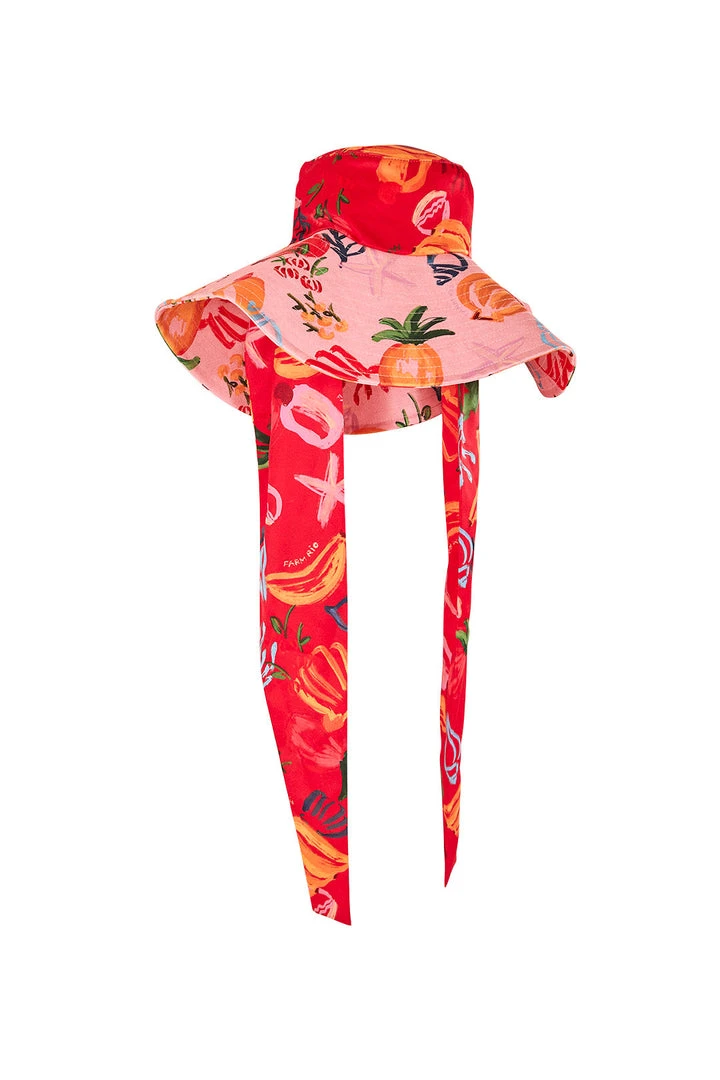 FARM RIO New In MIXED FRUITS OCEAN HAT 2 FARM RIO New In MIXED FRUITS OCEAN HAT