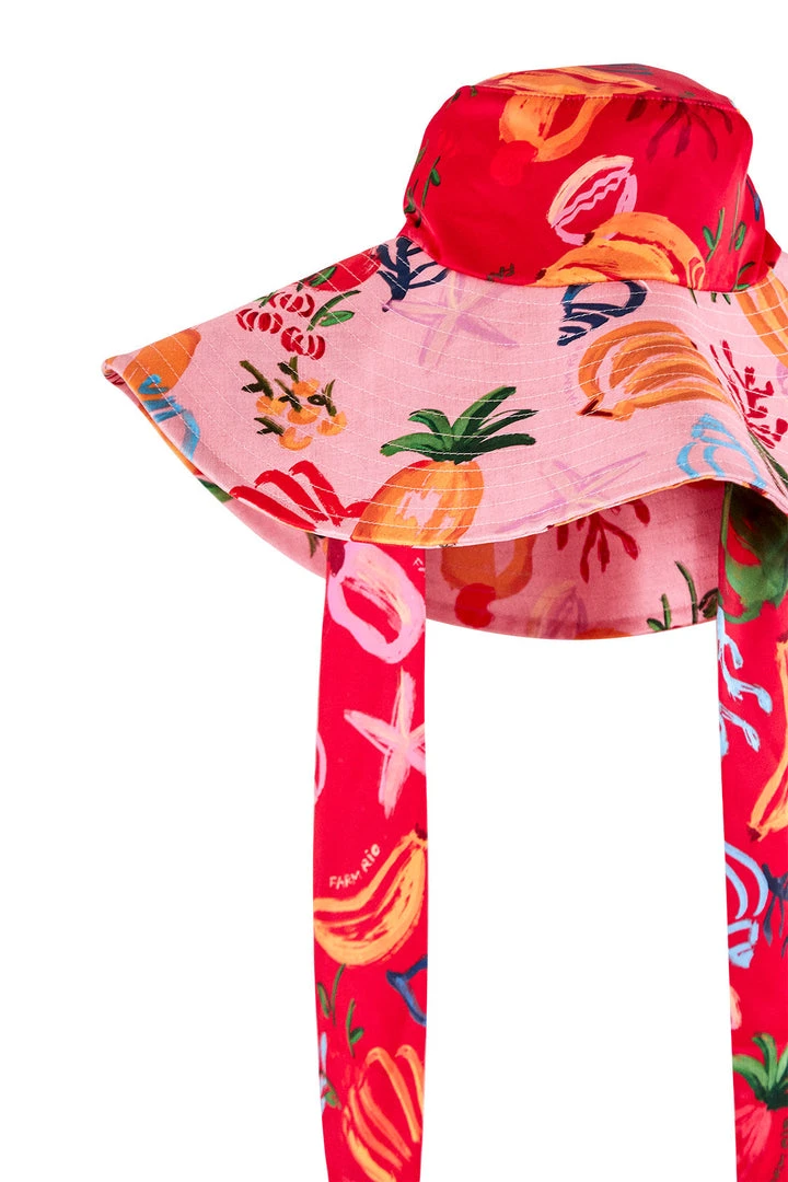 FARM RIO New In MIXED FRUITS OCEAN HAT 3 FARM RIO New In MIXED FRUITS OCEAN HAT