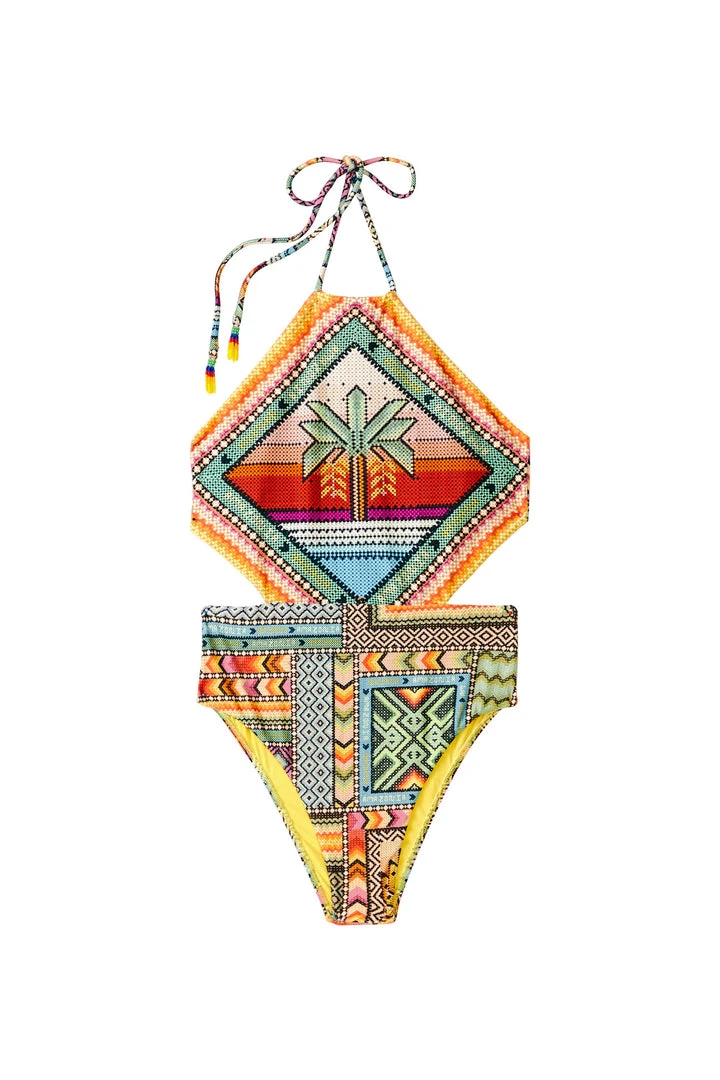 FARM RIO New In Banana Scarves One-Piece Swimsuit 5 FARM RIO New In Banana Scarves One-Piece Swimsuit