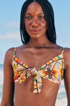 FARM RIO Banana Scarves Bikini Top New In 7 FARM RIO Banana Scarves Bikini Top New In