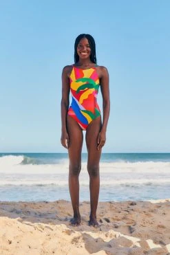 FARM RIO Graphic Sunshine One-Piece Swimsuit New In