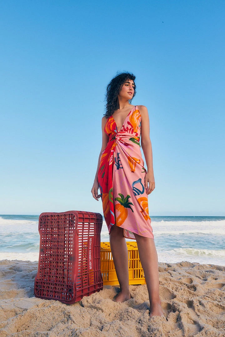 FARM RIO MIXED FRUITS OCEAN COVER UP New In 1 FARM RIO MIXED FRUITS OCEAN COVER UP New In