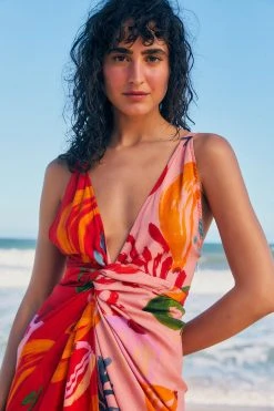 FARM RIO MIXED FRUITS OCEAN COVER UP New In