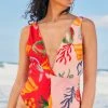 FARM RIO Mixed Fruits Ocean One Piece Swimsuit New In