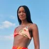 FARM RIO MIXED FRUITS OCEAN BIKINI TOP