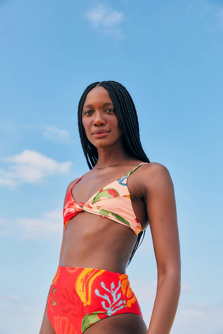 FARM RIO MIXED FRUITS OCEAN BIKINI TOP 1 FARM RIO MIXED FRUITS OCEAN BIKINI TOP