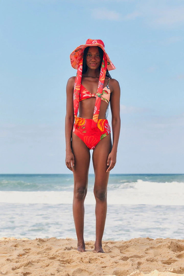 FARM RIO MIXED FRUITS OCEAN BIKINI TOP 2 FARM RIO MIXED FRUITS OCEAN BIKINI TOP