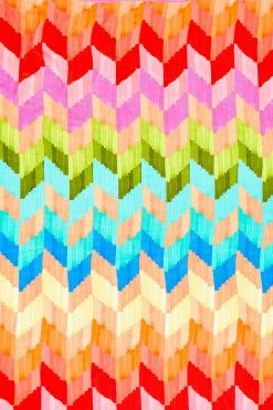 FARM RIO Swimwear Light Chevron Sarong