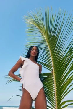 FARM RIO Ruffles Laise One Piece Swimsuit New In