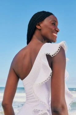 FARM RIO Ruffles Laise One Piece Swimsuit New In 7 FARM RIO Ruffles Laise One Piece Swimsuit New In