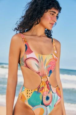 FARM RIO Summery Salad One Piece Swimsuit New In 7 FARM RIO Summery Salad One Piece Swimsuit New In