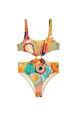 FARM RIO Summery Salad One Piece Swimsuit New In 9 FARM RIO Summery Salad One Piece Swimsuit New In