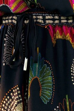 FARM RIO BLACK WONDERFUL HEADDRESS UNISEX SHORTS New In 13 FARM RIO BLACK WONDERFUL HEADDRESS UNISEX SHORTS New In