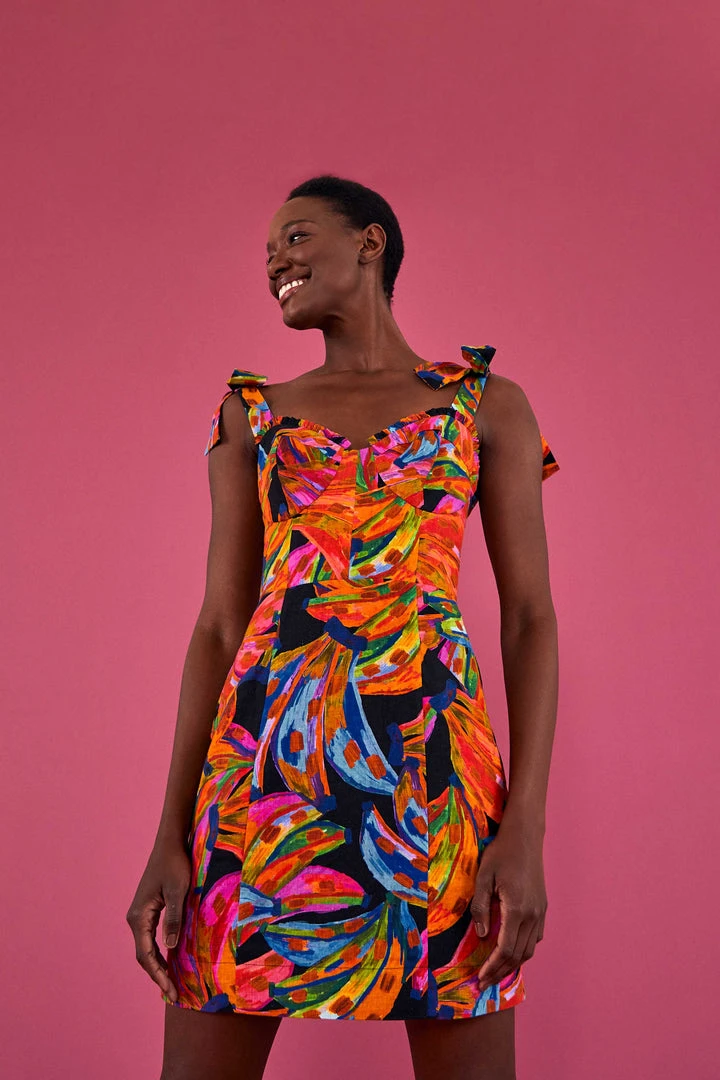 FARM RIO RAINBOW BANANAS MINI DRESS Most Loved FARM RIO RAINBOW BANANAS MINI DRESS Most Loved