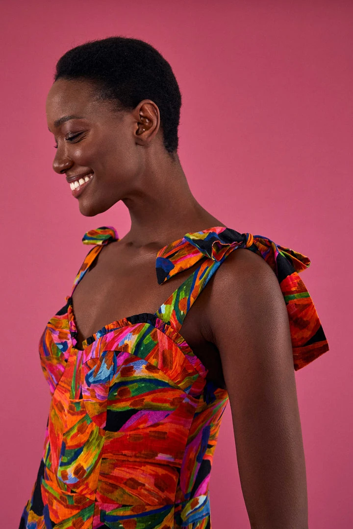 FARM RIO RAINBOW BANANAS MINI DRESS Most Loved FARM RIO RAINBOW BANANAS MINI DRESS Most Loved