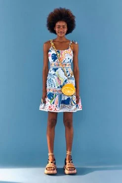 FARM RIO Most Loved Wild Brazil Tie Strap Mini Dress 9 FARM RIO Most Loved Wild Brazil Tie Strap Mini Dress