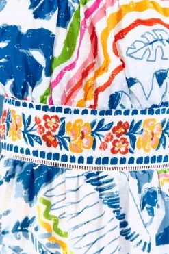 FARM RIO Most Loved Wild Brazil Tie Strap Mini Dress 10 FARM RIO Most Loved Wild Brazil Tie Strap Mini Dress