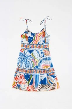 FARM RIO Most Loved Wild Brazil Tie Strap Mini Dress 11 FARM RIO Most Loved Wild Brazil Tie Strap Mini Dress